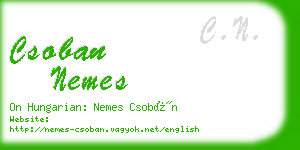 csoban nemes business card